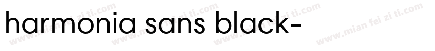 harmonia sans black字体转换
